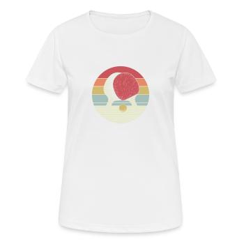 Pingpong - Frauen T-Shirt atmungsaktiv - Weiß - Vorne - AI Model Female 172 dark (172cm)