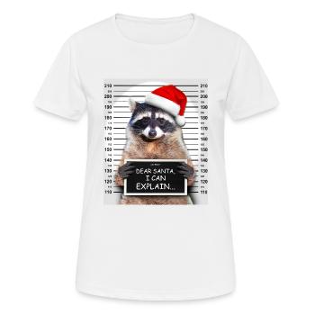 Dear Santa I Can Explain Lustiges Weihnachten Wasc - Frauen T-Shirt atmungsaktiv - Weiß - Vorne - AI Model Female 172 dark (172cm)