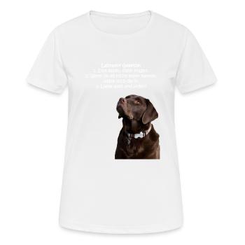 Die Gesetze eines Labradors - Frauen T-Shirt atmungsaktiv - Weiß - Vorne - AI Model Female 172 dark (172cm)