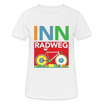 Inn-Radweg - Frauen T-Shirt atmungsaktiv - Weiß - Vorne - AI Model Female 172 dark (172cm)