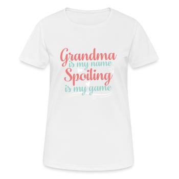 Grand-mère est mon nom Grand-mère - T-shirt respirant Femme - blanc - Devant - AI Model Female 172 dark (172cm)