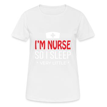 Infirmière infirmière - T-shirt respirant Femme - blanc - Devant - AI Model Female 172 dark (172cm)