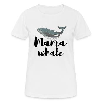 Mama whale - Frauen T-Shirt atmungsaktiv - Weiß - Vorne - AI Model Female 172 dark (172cm)