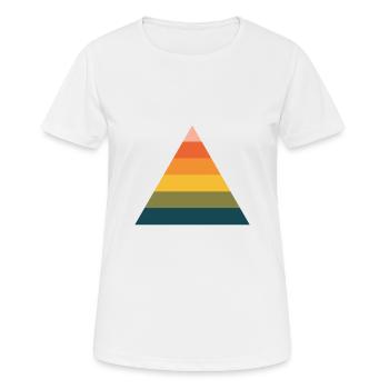 Pyramide arc-en-ciel - T-shirt respirant Femme - blanc - Devant - AI Model Female 172 dark (172cm)