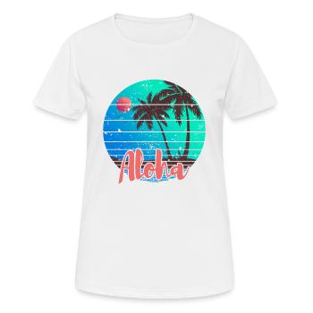 Aloha - T-shirt respirant Femme - blanc - Devant - AI Model Female 172 dark (172cm)