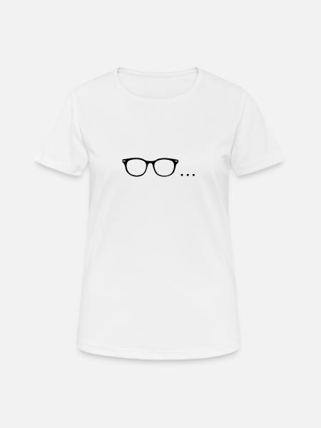 Brille... - Frauen T-Shirt atmungsaktiv - Weiß