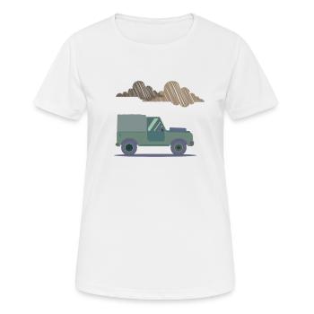 Nuages de véhicules de plein air - T-shirt respirant Femme - blanc - Devant - AI Model Female 172 dark (172cm)