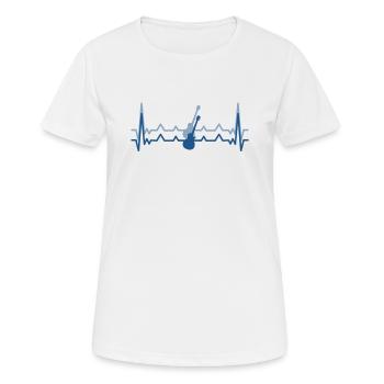 Heart and guitar - guitar player gift - Women's Breathable T-Shirt - white - Front - AI Model Female 172 dark (172cm)