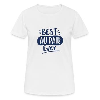 Bestes Au-pair überhaupt - Frauen T-Shirt atmungsaktiv - Weiß - Vorne - AI Model Female 172 dark (172cm)