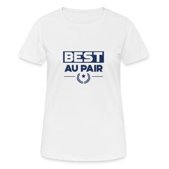 Au Pair Babysitter Dienstmädchen Aupair Geschenk - Frauen T-Shirt atmungsaktiv - Weiß - Vorne - AI Model Female 172 dark (172cm)