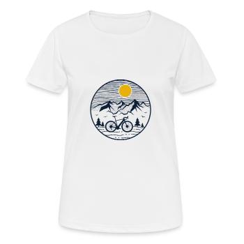 Mountains Landscape Nature Bike Holiday Gift - Women's Breathable T-Shirt - white - Front - AI Model Female 172 dark (172cm)
