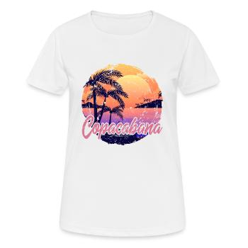 Copacabana Sunset - T-shirt respirant Femme - blanc - Devant - AI Model Female 172 dark (172cm)