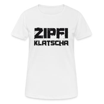 Zipfiklatscha Zipfelklatscher bayrisch boarisch - Frauen T-Shirt atmungsaktiv - Weiß - Vorne - AI Model Female 172 dark (172cm)