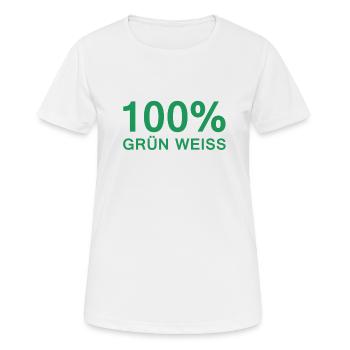 100 POUR CENT VERT BLANC - T-shirt respirant Femme - blanc - Devant - AI Model Female 172 dark (172cm)