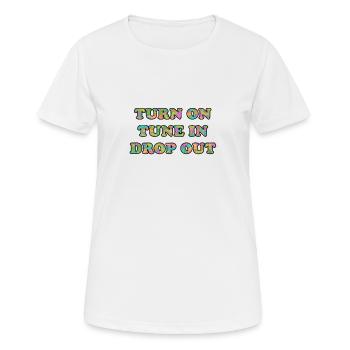 Activer la syntonisation - T-shirt respirant Femme - blanc - Devant - AI Model Female 172 dark (172cm)
