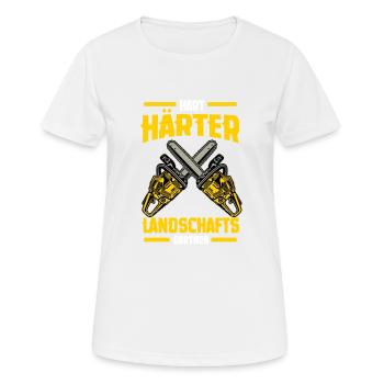 Hart Härter Landschaftsgärtner Garten Gärtner - Frauen T-Shirt atmungsaktiv - Weiß - Vorne - AI Model Female 172 dark (172cm)