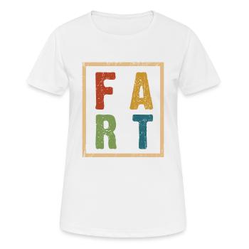 Lustiges Retro-Furz-Design - Furz - Frauen T-Shirt atmungsaktiv - Weiß - Vorne - AI Model Female 172 dark (172cm)