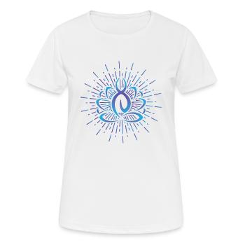 Fleur de fleur de lotus - T-shirt respirant Femme - blanc - Devant - AI Model Female 172 dark (172cm)