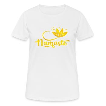Fleur de fleur de lotus - T-shirt respirant Femme - blanc - Devant - AI Model Female 172 dark (172cm)