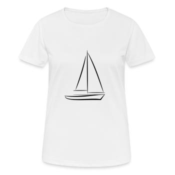 Sailboat ship sport boat boat sailing ship - Women's Breathable T-Shirt - white - Front - AI Model Female 172 dark (172cm)