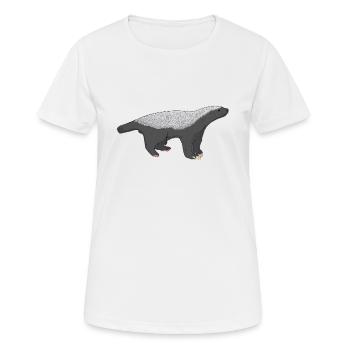 Honigdachs Illustration - Frauen T-Shirt atmungsaktiv - Weiß - Vorne - AI Model Female 172 dark (172cm)