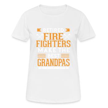 Feuerwehrleute im Ruhestand machen die besten Opas - Frauen T-Shirt atmungsaktiv - Weiß - Vorne - AI Model Female 172 dark (172cm)