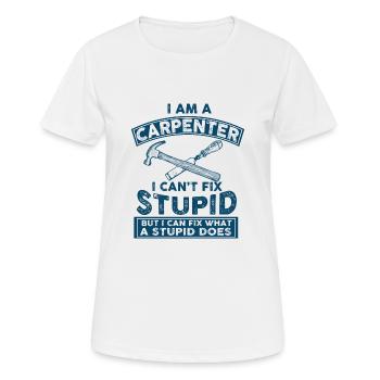 Ich bin Zimmermann - Frauen T-Shirt atmungsaktiv - Weiß - Vorne - AI Model Female 172 dark (172cm)