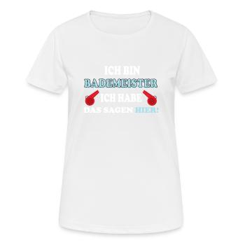 Bademeister - Frauen T-Shirt atmungsaktiv - Weiß - Vorne - AI Model Female 172 dark (172cm)