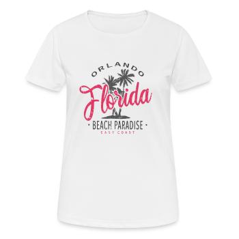 Florida Orlando Beach Paradise - T-shirt respirant Femme - blanc - Devant - AI Model Female 172 dark (172cm)