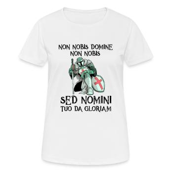 Knights Templar graphic quote Templar Knights Templar - Women's Breathable T-Shirt - white - Front - AI Model Female 172 dark (172cm)