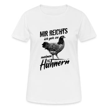 Hühner Flüsterer Hühnerbauer Geflügel - Frauen T-Shirt atmungsaktiv - Weiß - Vorne - AI Model Female 172 dark (172cm)