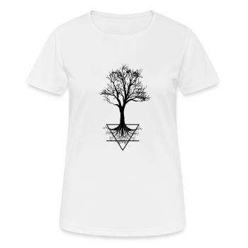 tree of life Spiritual esotericism gift - Women's Breathable T-Shirt - white - Front - AI Model Female 172 dark (172cm)