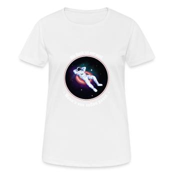 die optik - Frauen T-Shirt atmungsaktiv - Weiß - Vorne - AI Model Female 172 dark (172cm)
