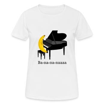 Banane Piano Piano Classique Musique Symphonie - T-shirt respirant Femme - blanc - Devant - AI Model Female 172 dark (172cm)