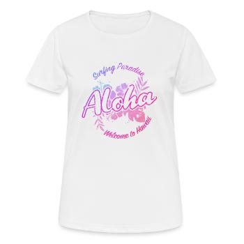 Aloha Paradise Vintage - T-shirt respirant Femme - blanc - Devant - AI Model Female 172 dark (172cm)