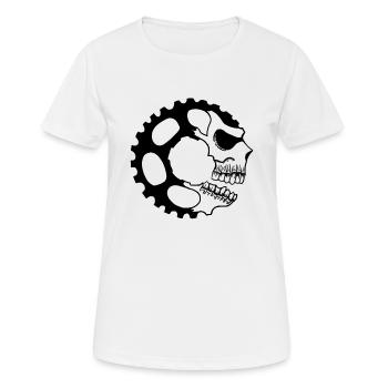 Mountain bike - mountain biking - downhill bike - Women's Breathable T-Shirt - white - Front - AI Model Female 172 dark (172cm)