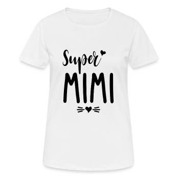 Super Mimi Muttertagsgeschenk der Frauen - Frauen T-Shirt atmungsaktiv - Weiß - Vorne - AI Model Female 172 dark (172cm)