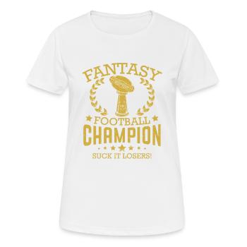Fantasy Football Funny Champion Champion 2020 Spor - T-shirt respirant Femme - blanc - Devant - AI Model Female 172 dark (172cm)