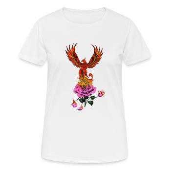 Phoenix - Fire Phoenix - Burning Phoenix - Women's Breathable T-Shirt - white - Front - AI Model Female 172 dark (172cm)