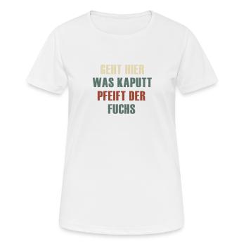 pfeift der Fuchs lustige Sprüche - Frauen T-Shirt atmungsaktiv - Weiß - Vorne - AI Model Female 172 dark (172cm)