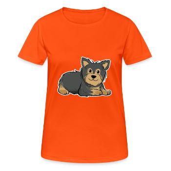 Yorkshire Terrier - Women's Breathable T-Shirt - neon orange - Front - AI Model Female 172 dark (172cm)