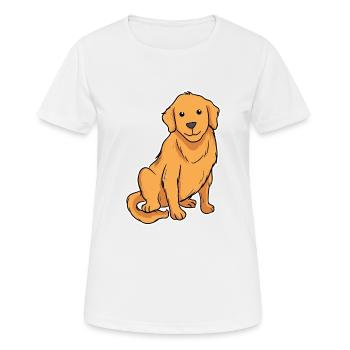 Golden retriever - Women's Breathable T-Shirt - white - Front - AI Model Female 172 dark (172cm)