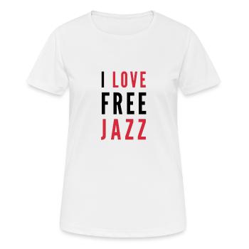 Free Jazz Musik | Geschenk - Frauen T-Shirt atmungsaktiv - Weiß - Vorne - AI Model Female 172 dark (172cm)