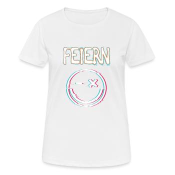 Feiern Techno Raver Rave Festival Club - Frauen T-Shirt atmungsaktiv - Weiß - Vorne - AI Model Female 172 dark (172cm)