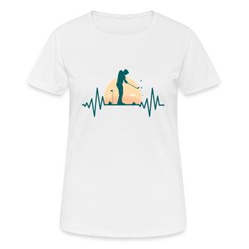 Golf golfing golfers sport golf clubs - Women's Breathable T-Shirt - white - Front - AI Model Female 172 dark (172cm)