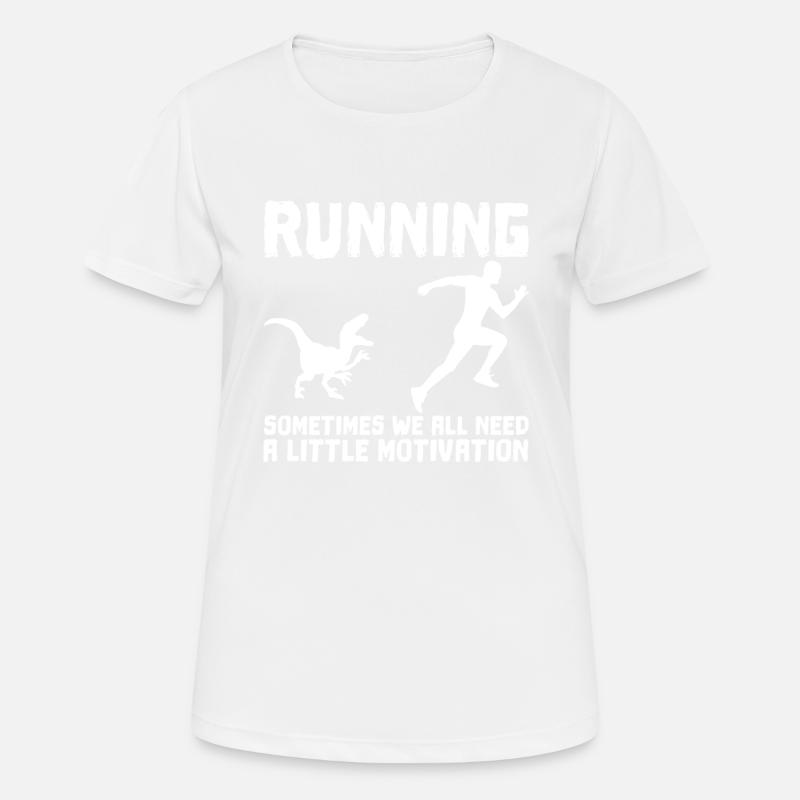 Funny funny running motivation - Women's Breathable T-Shirt - white