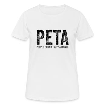 Les gens de Peta mangent des animaux savoureux - T-shirt respirant Femme - blanc - Devant - AI Model Female 172 dark (172cm)