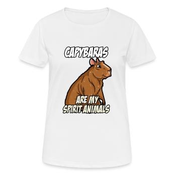Capybaras Are My Spirit Animals - Women's Breathable T-Shirt - white - Front - AI Model Female 172 dark (172cm)