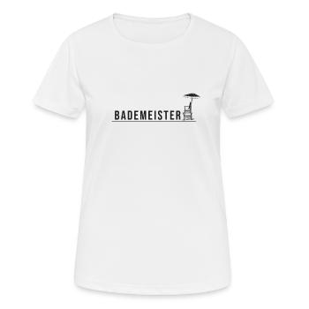 Bademeister Poolboy Freibad Schwimmbad Baden - Frauen T-Shirt atmungsaktiv - Weiß - Vorne - AI Model Female 172 dark (172cm)