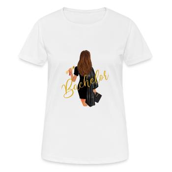 Bachelor Abschluss Uni Absolvent Frauen - Frauen T-Shirt atmungsaktiv - Weiß - Vorne - AI Model Female 172 dark (172cm)
